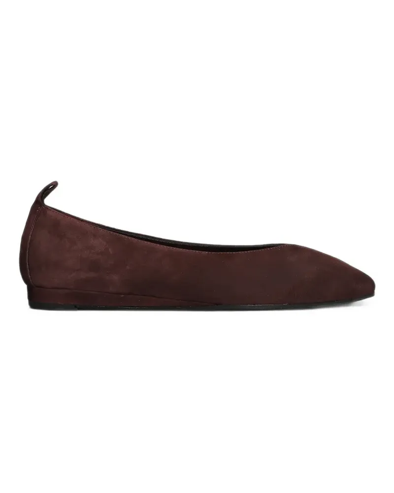 Bianca Di suede square-toe ballet flats - Braun Braun