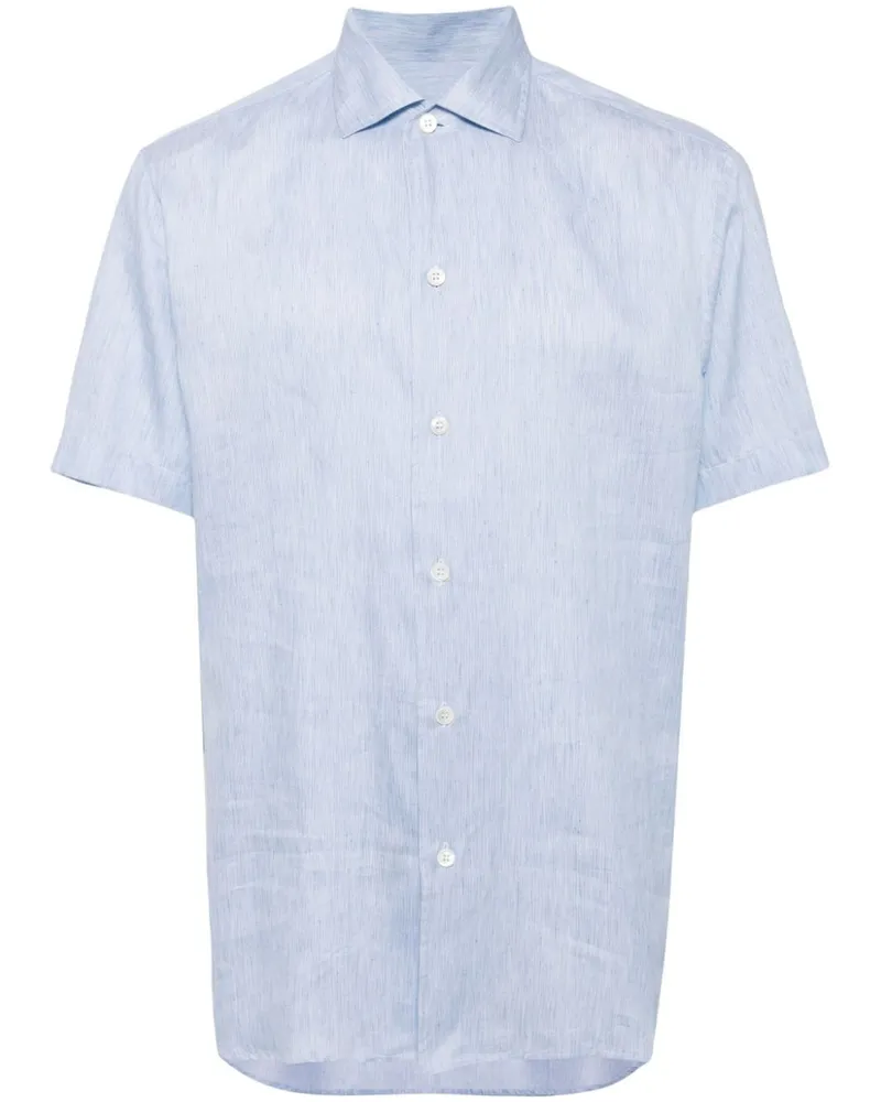 Brioni Kurzärmeliges Hemd - Blau Blau