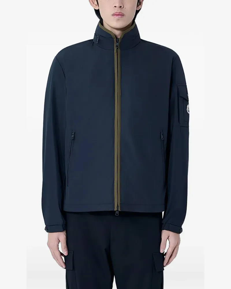 Moncler high-collar patch pocket jacket - Blau Blau