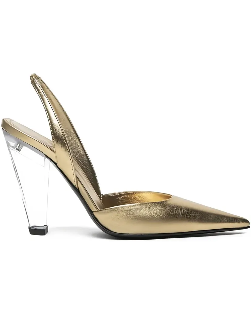 3JUIN Spitze Slingback-Pumps - Gold Gold