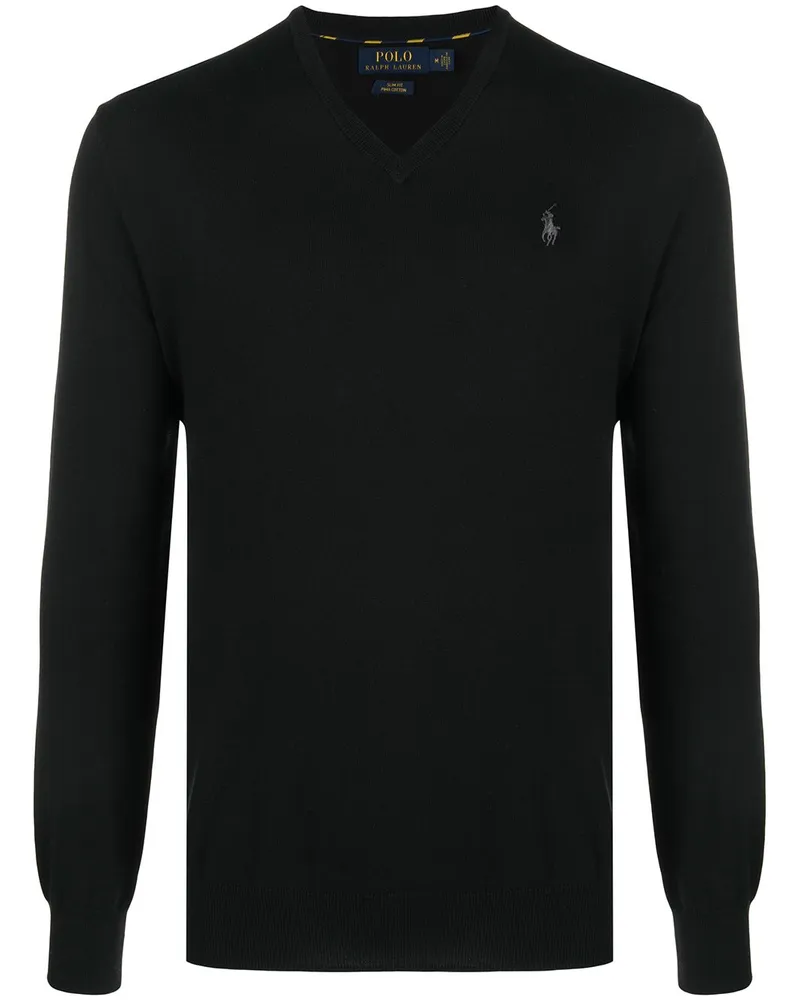 Ralph Lauren Pullover mit Logo-Stickerei - Schwarz Schwarz