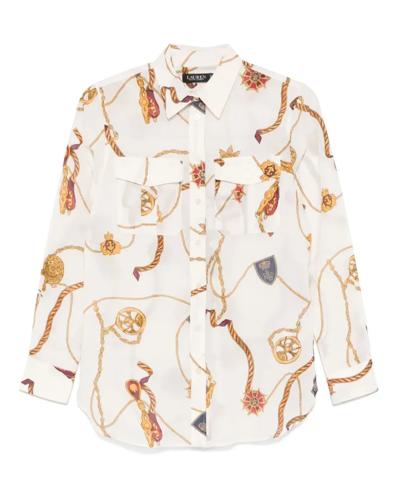 Ralph Lauren Hemd mit Marine-Print - Nude Nude