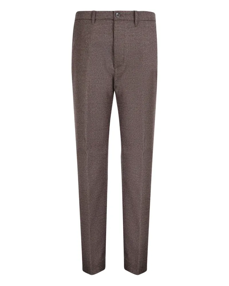 nine:inthe:morning Hose mit Hahnentrittmuster - Braun Braun