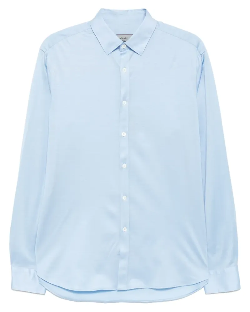 Canali Klassisches Hemd - Blau Blau