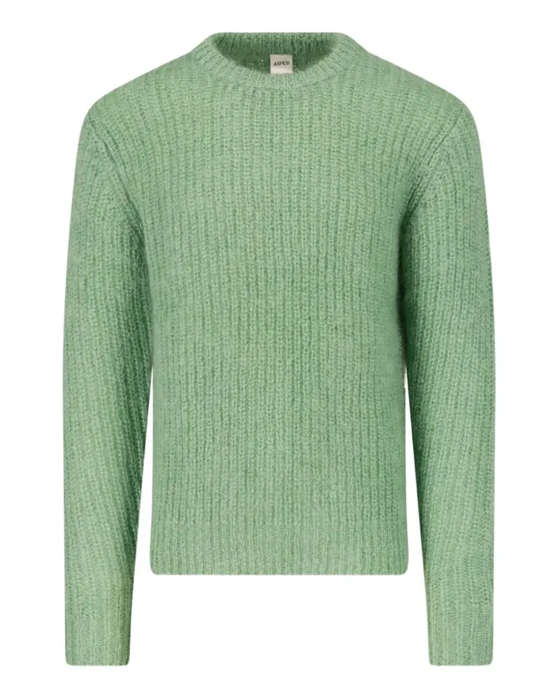 ASPESI Gerippter I Waited Pullover - Grün Grün