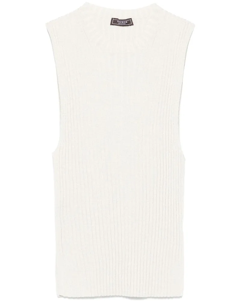 Peserico Fein geripptes Trägershirt - Nude Nude