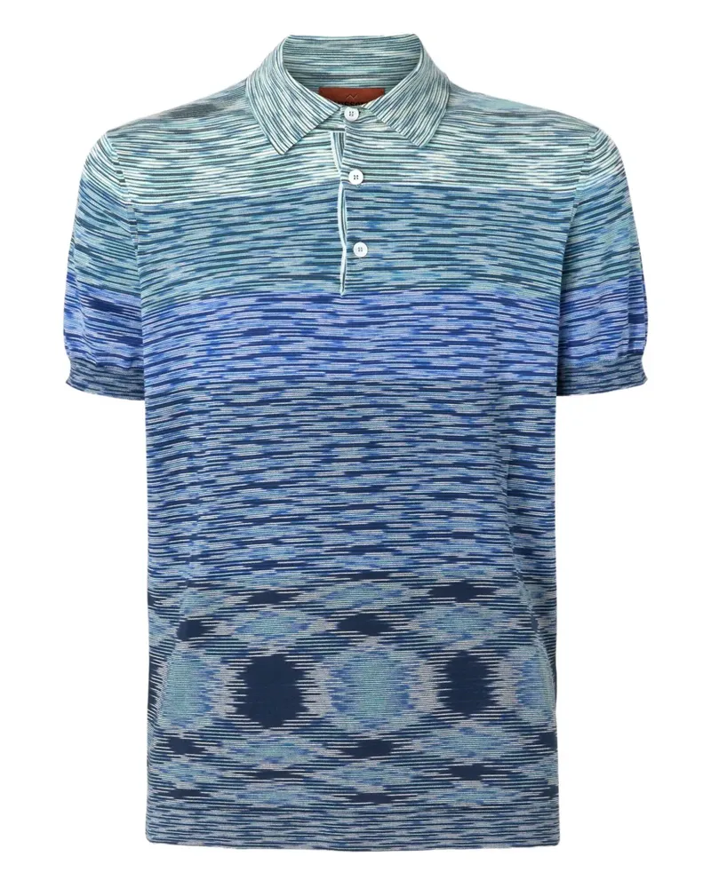 Missoni Gestreiftes Poloshirt - Blau Blau