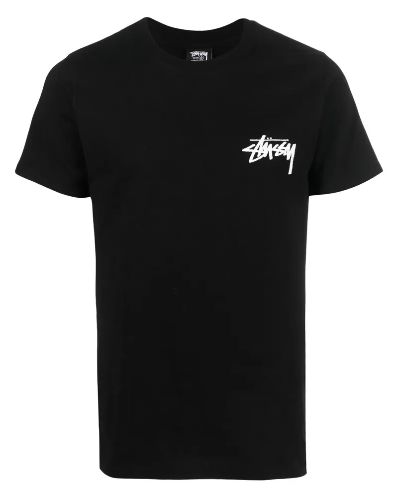 Stüssy T-Shirt mit Logo-Print - Schwarz Schwarz