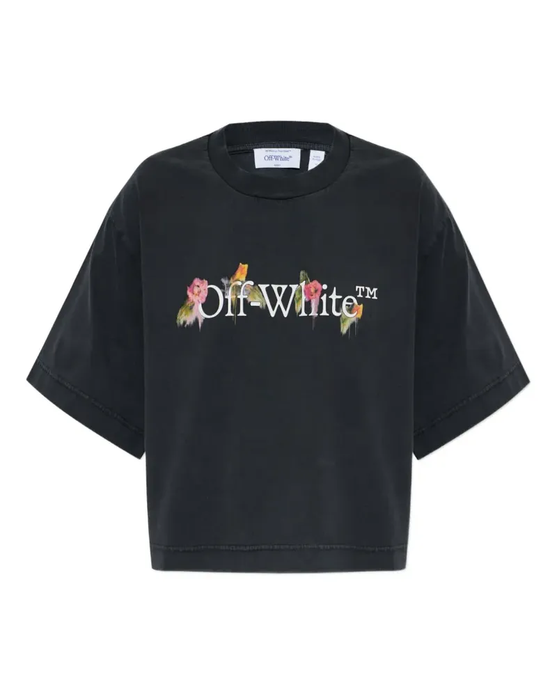 OFF-WHITE T-Shirt mit Logo-Print - Grau Grau