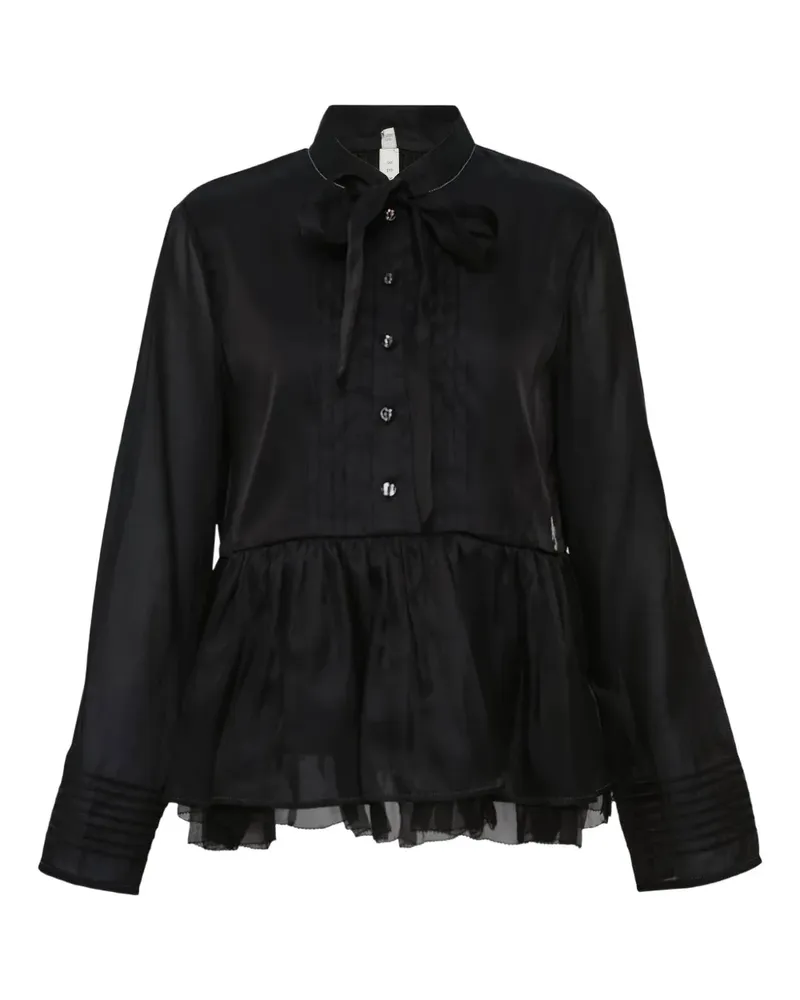 Renli Su flared blouse - Schwarz Schwarz