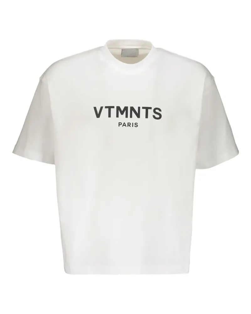 VETEMENTS T-Shirt mit Logo-Print - Weiß Weiß