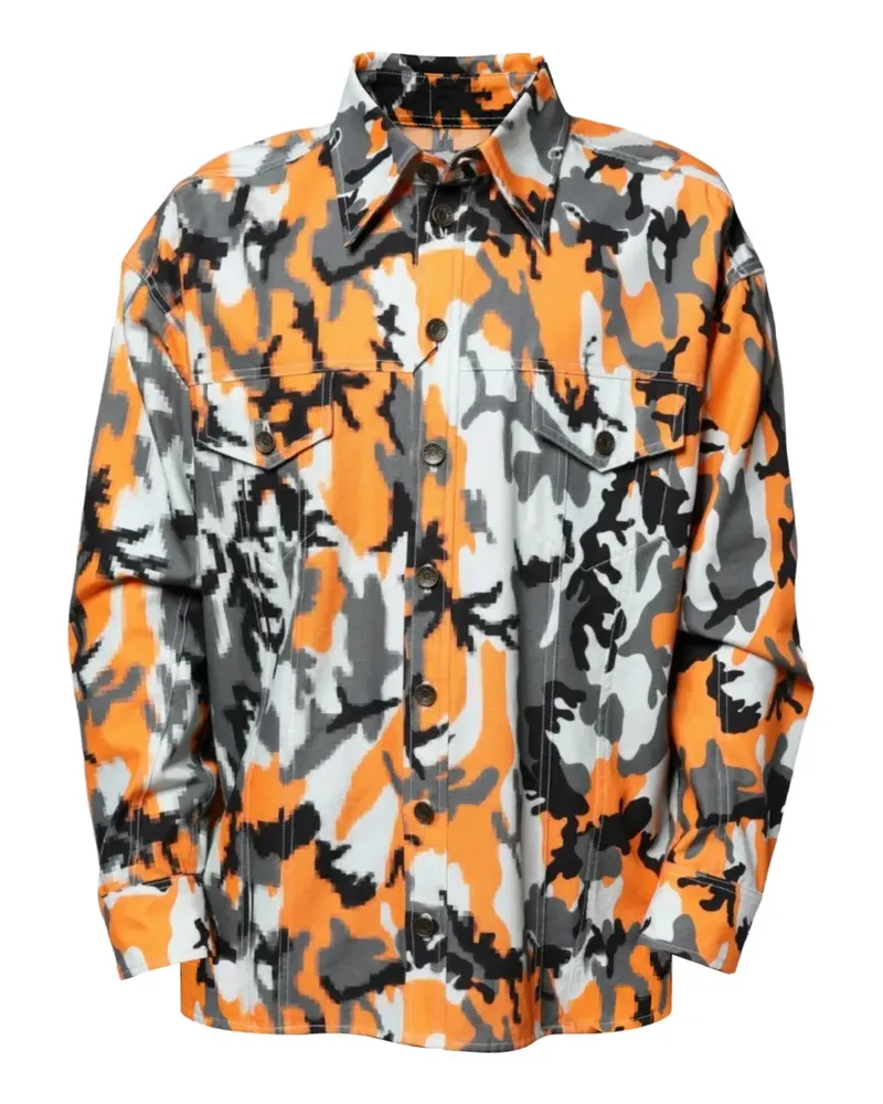 Dolce & Gabbana Jeansjacke mit Camouflage-Print - Orange Orange