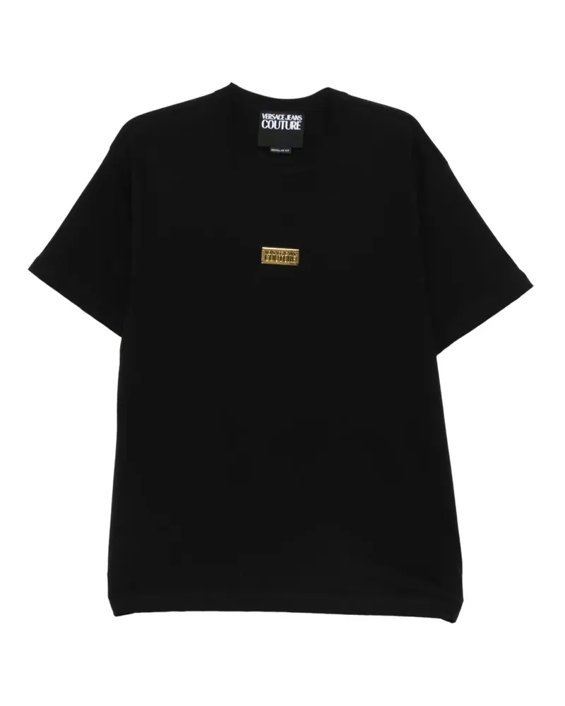 Versace Jeans T-Shirt mit Logo - Schwarz Schwarz