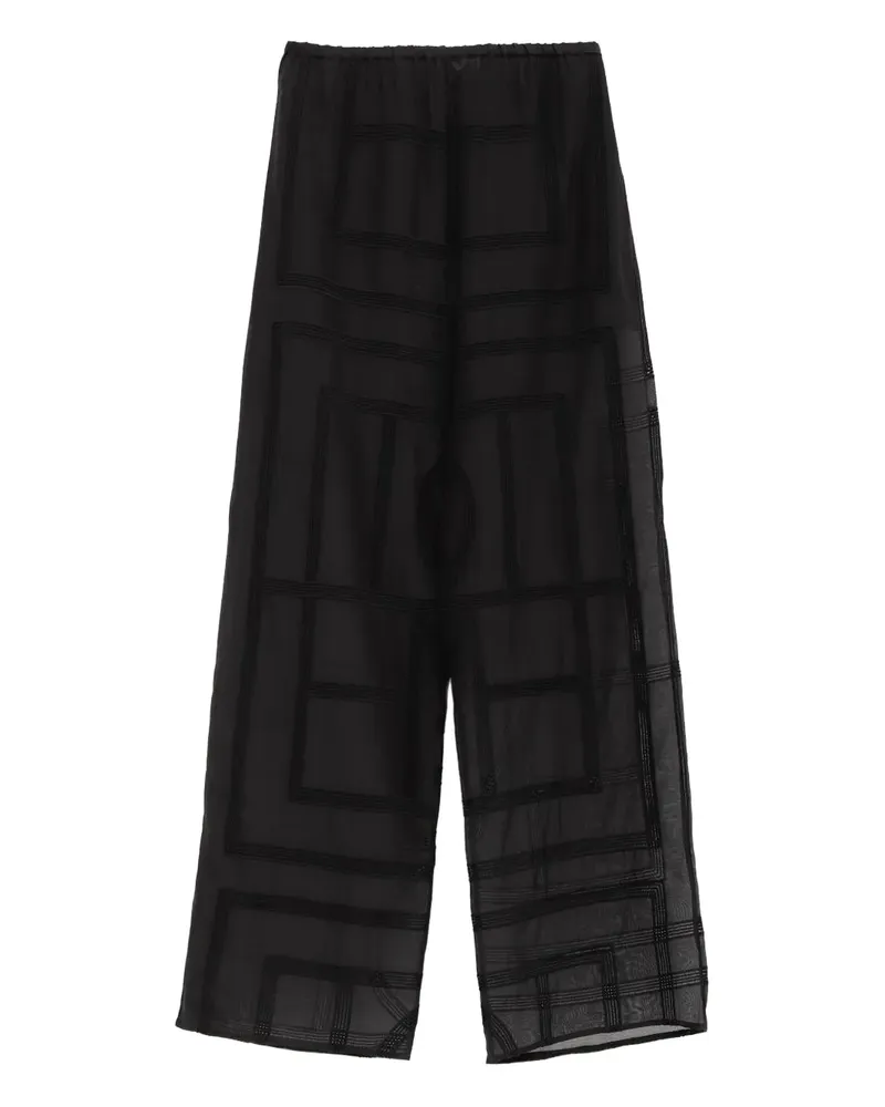 Totême Hose mit geometrischem Muster - Schwarz Schwarz
