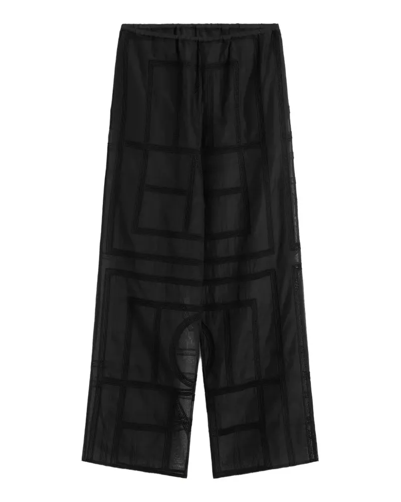 Totême Hose mit geometrischem Muster - Schwarz Schwarz