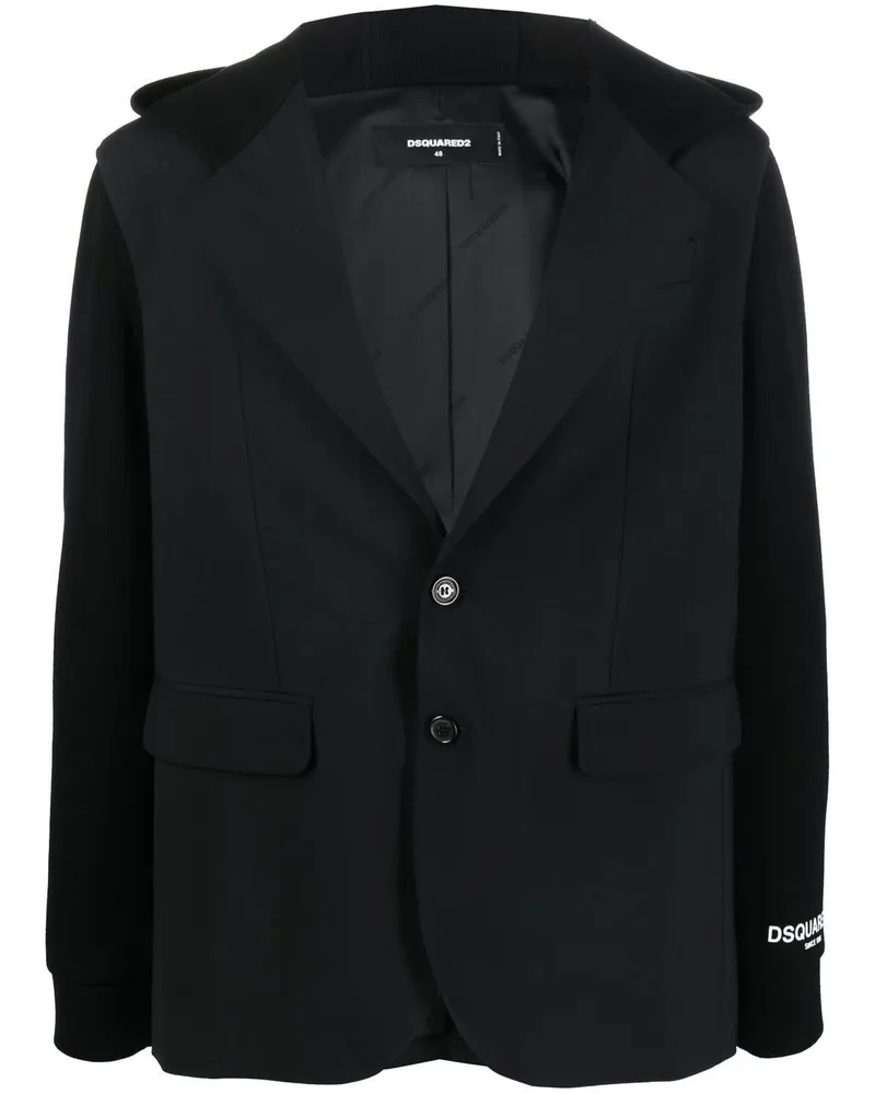 Dsquared2 Sakko mit Kapuze - Schwarz Schwarz