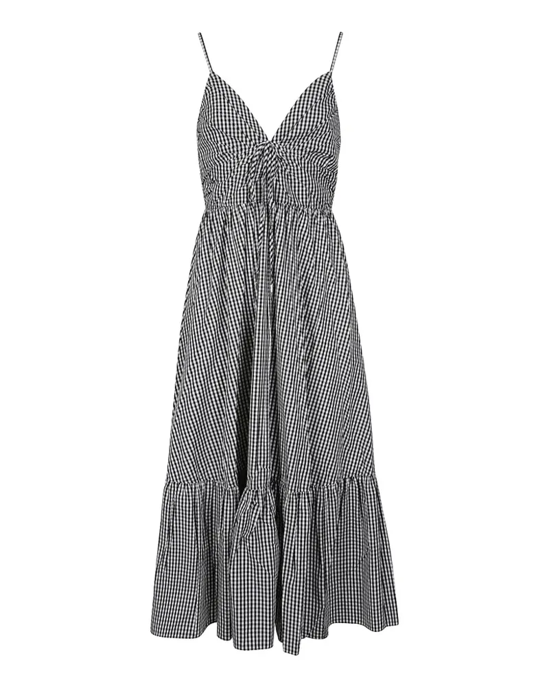 Michael Kors ruched midi dress - Schwarz Schwarz