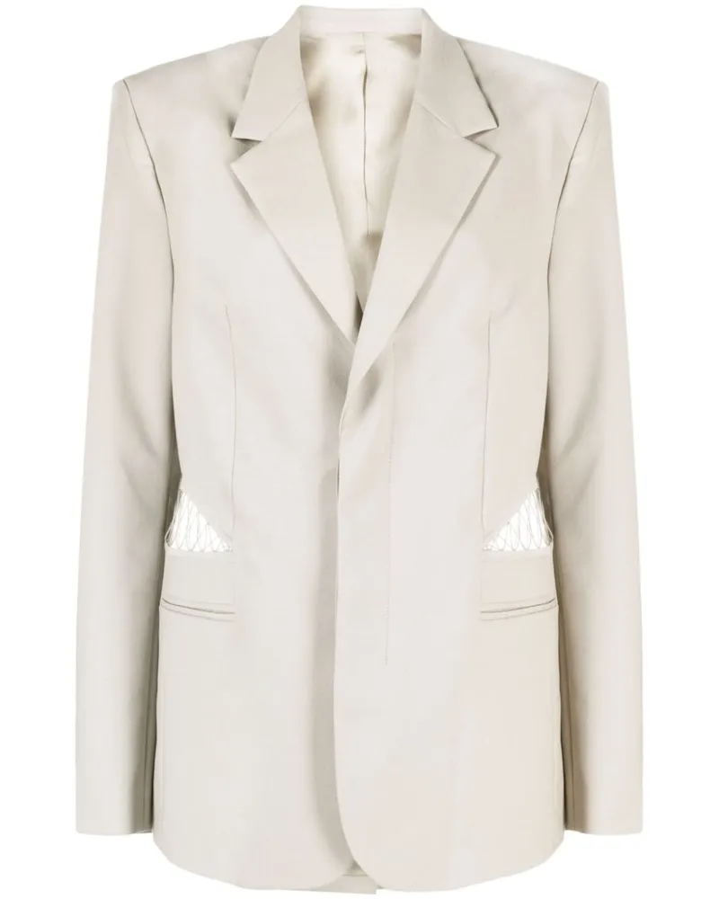 Dion Lee Einreihiger Blazer Grau