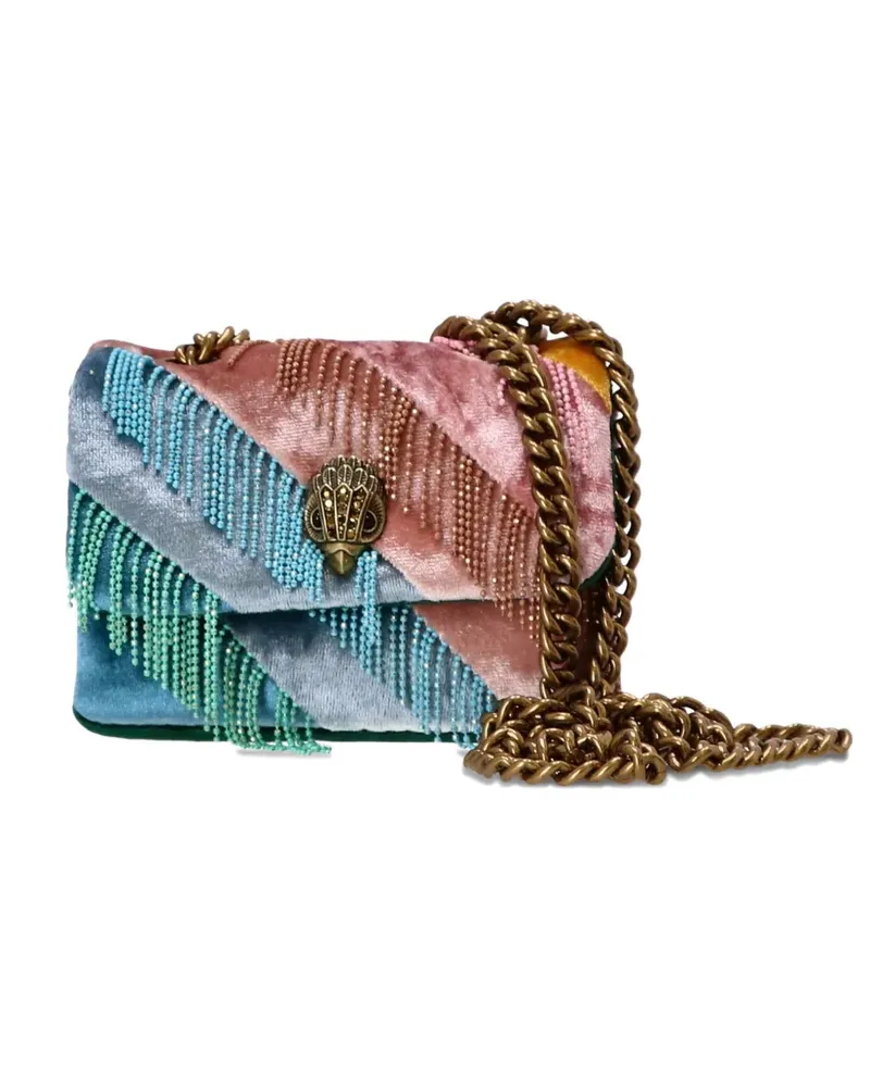 Kurt Geiger Nano Kensington Umhängetasche mit Perlenfransen - Blau Blau