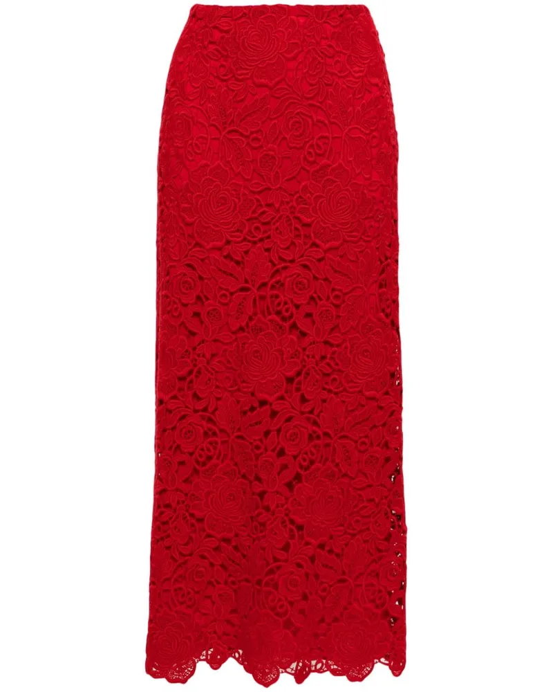 Valentino Garavani Maxirock in A-Linie - Rot Rot