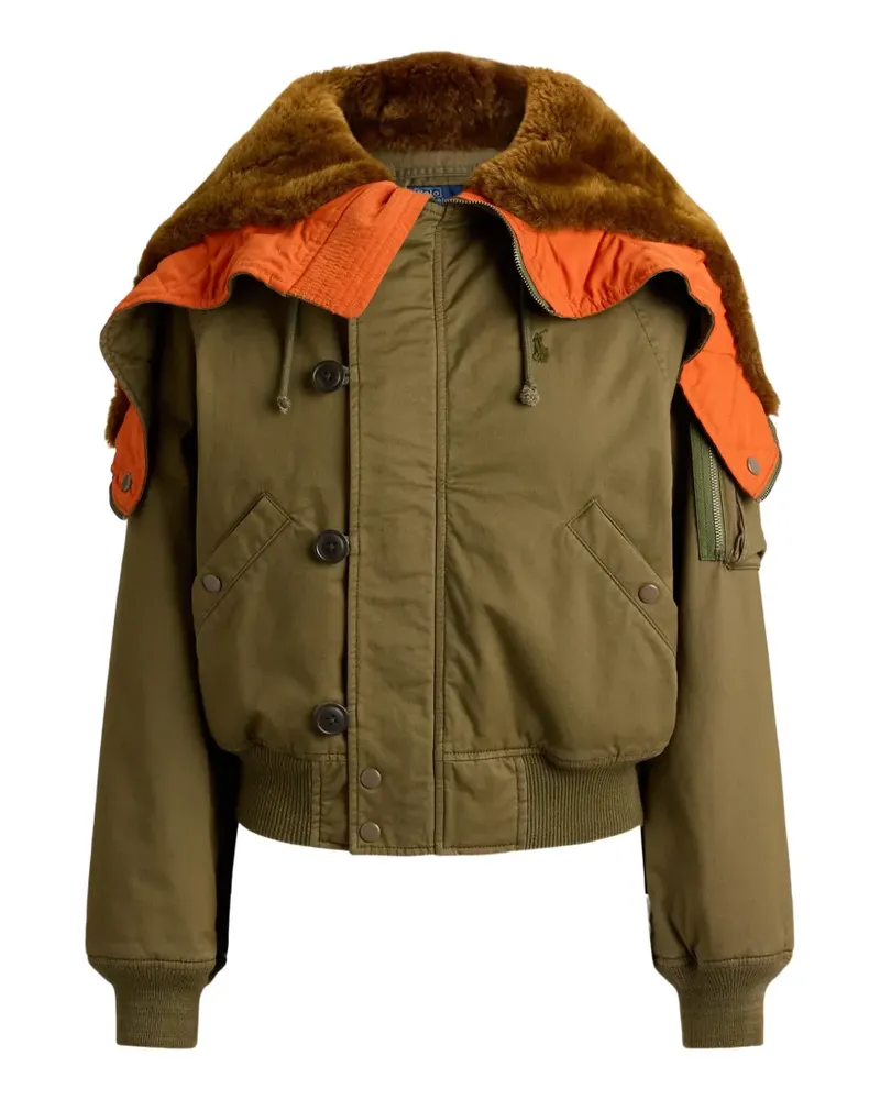 Ralph Lauren N2a Fliegerjacke mit Kragen aus Faux Fur - Grün Grün