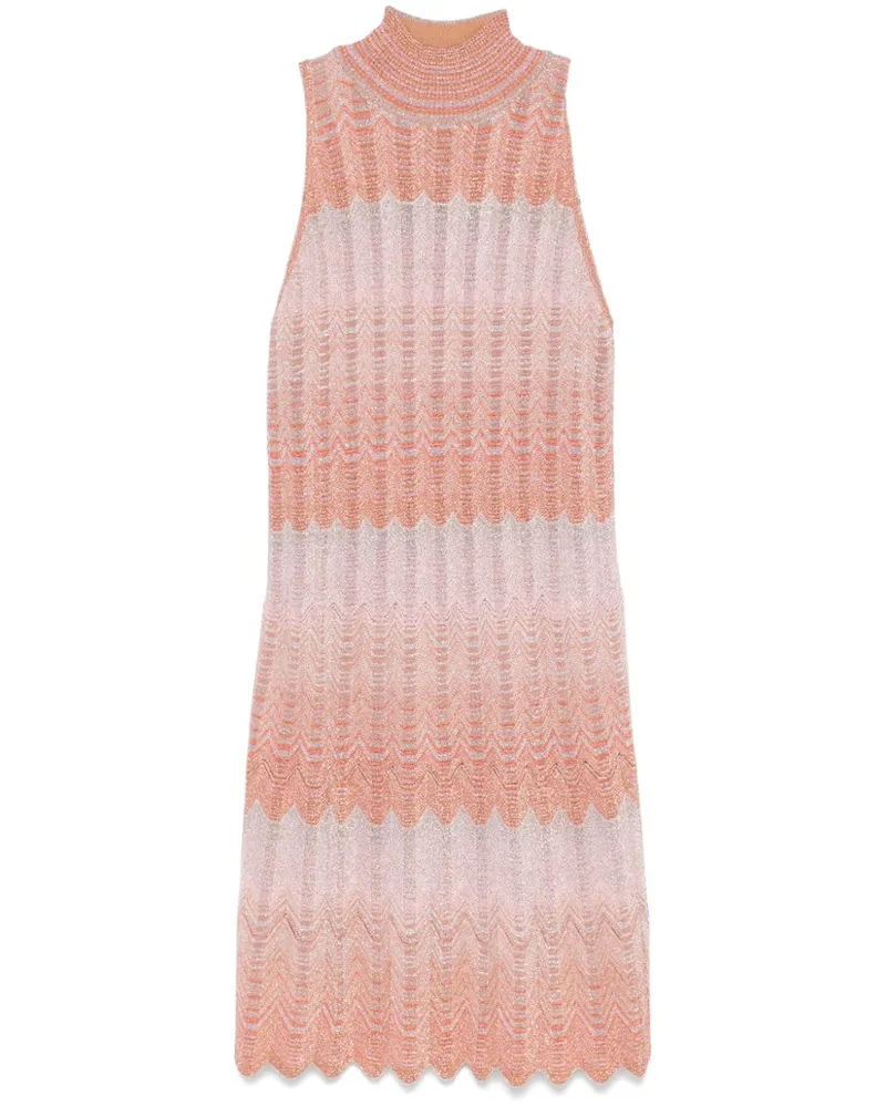 Missoni Minikleid mit griechischem Motiv - Rosa Rosa