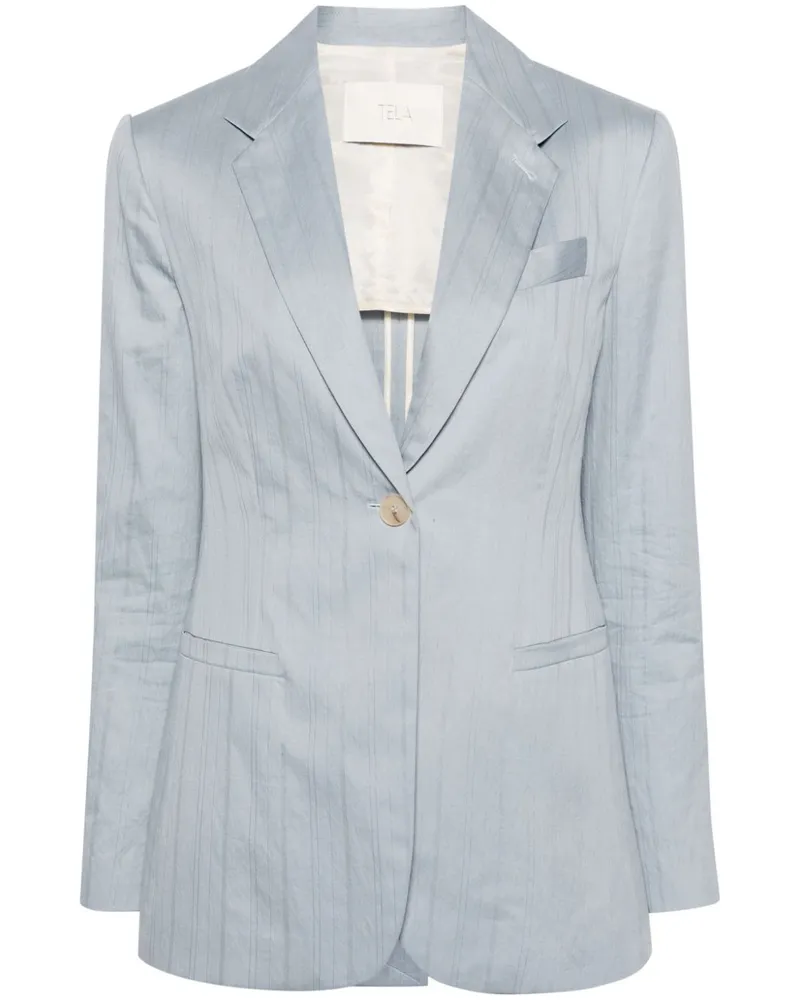 TELA Einreihiger Abelia Blazer Blau