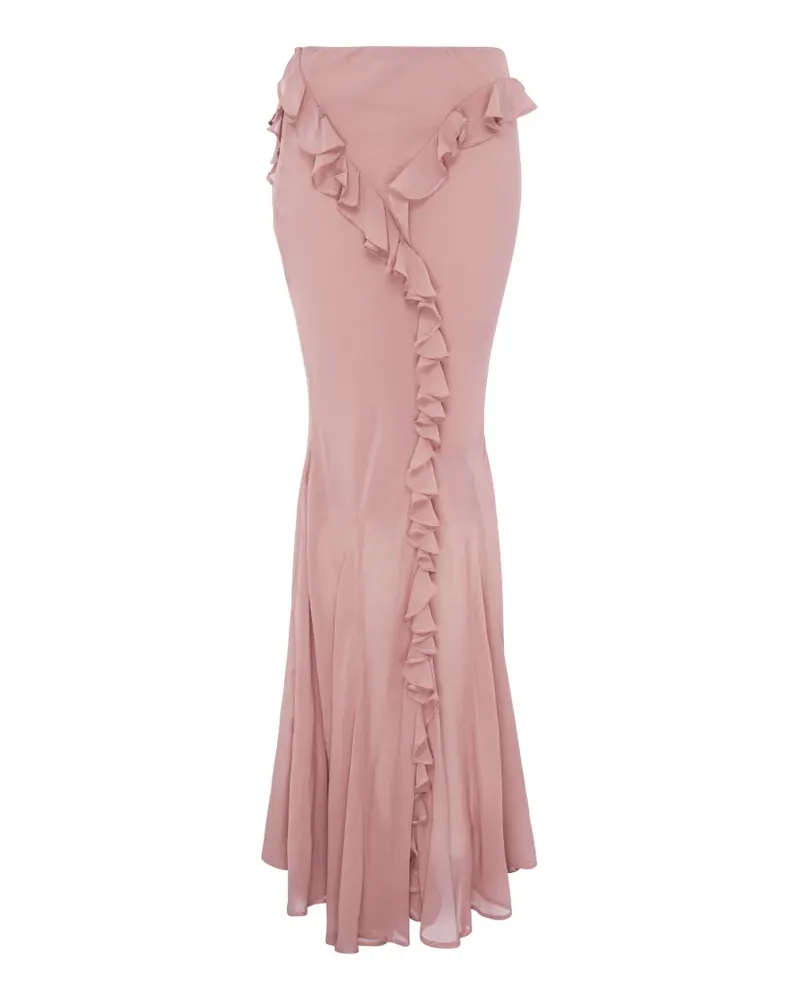Paris Georgia Gerüschter Maxirock - Rosa Rosa