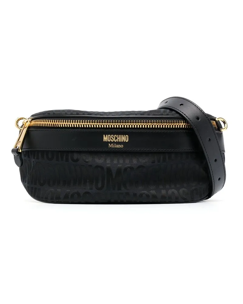 Moschino Gürteltasche mit Logo-Print Schwarz