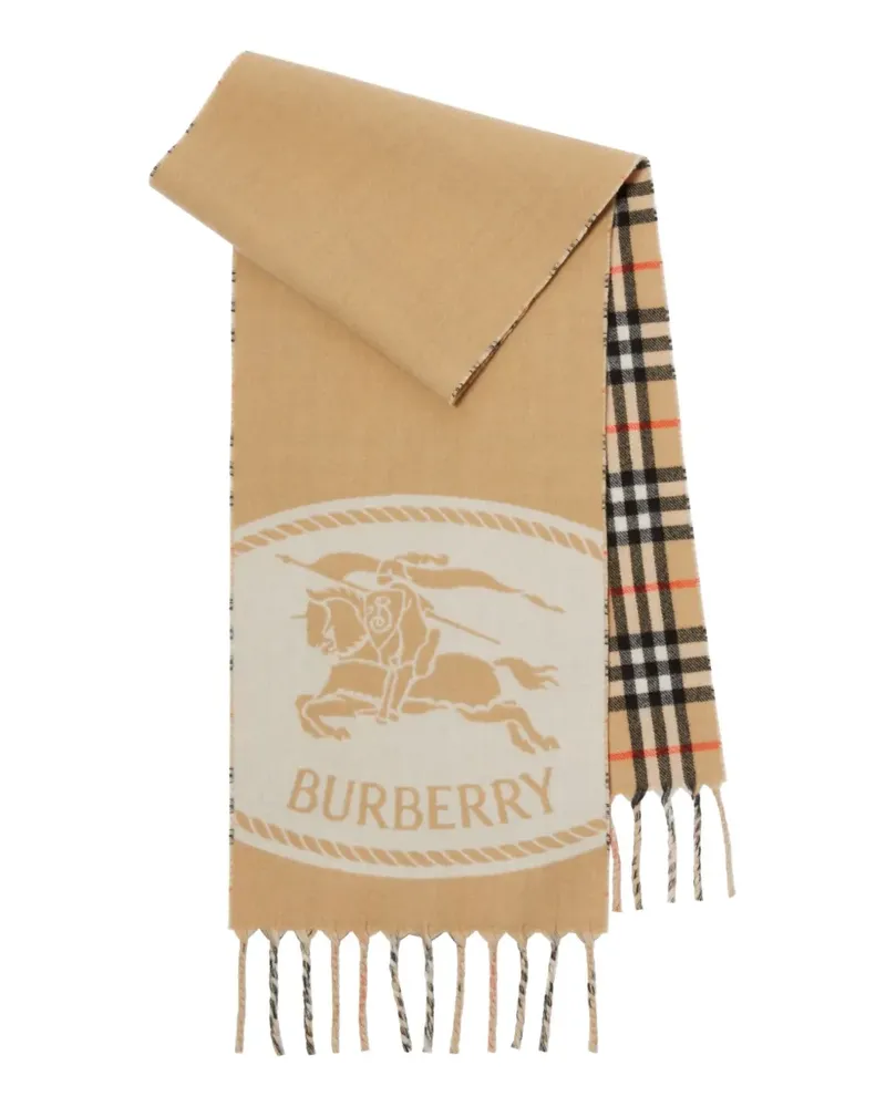 Burberry Wendbarer Schal mit Ritteremblem - Nude Nude