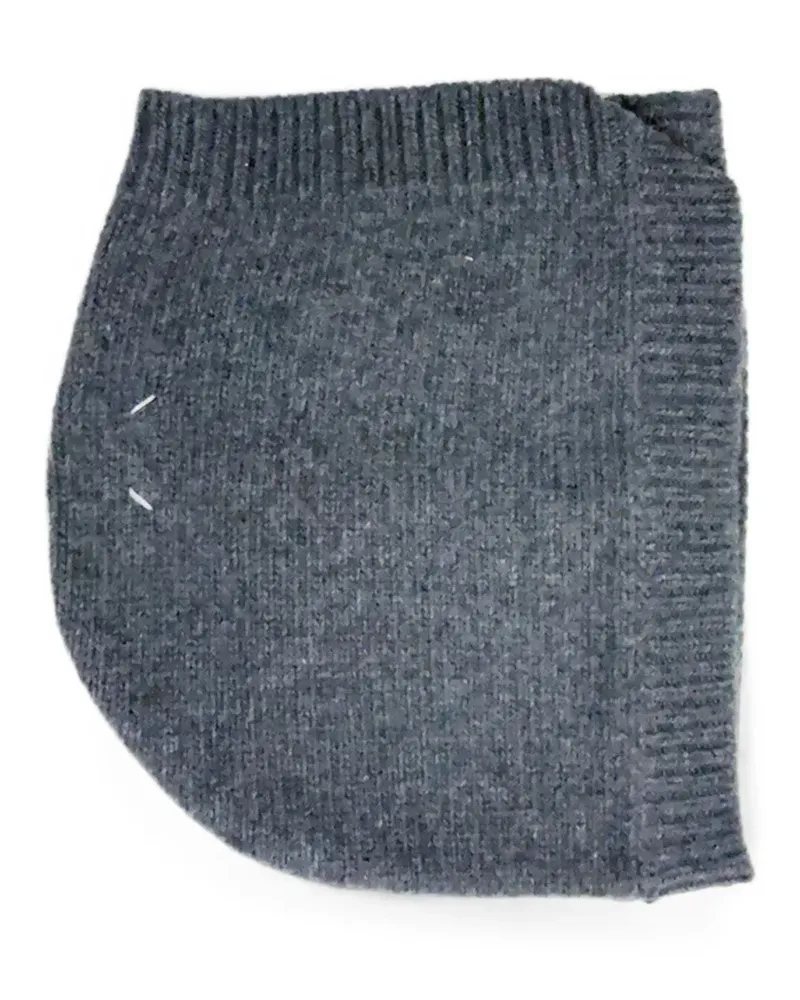 Maison Margiela Four Stitches button-fastening beanie hat - Grau Grau