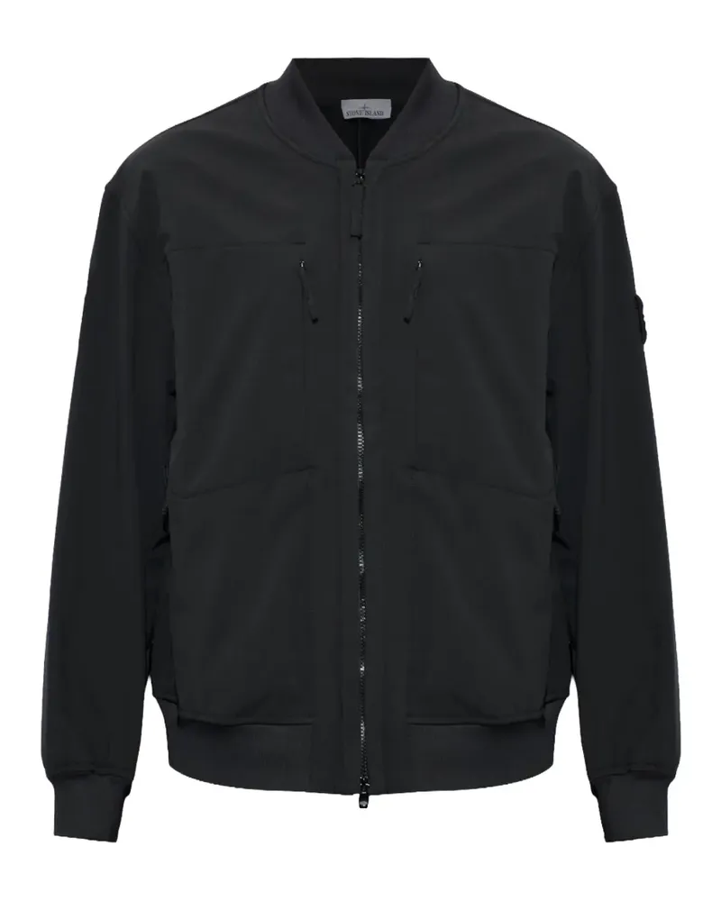 Stone Island Q100006 Soft Shell-R_E.DYE® Bomberjacke - Schwarz Schwarz