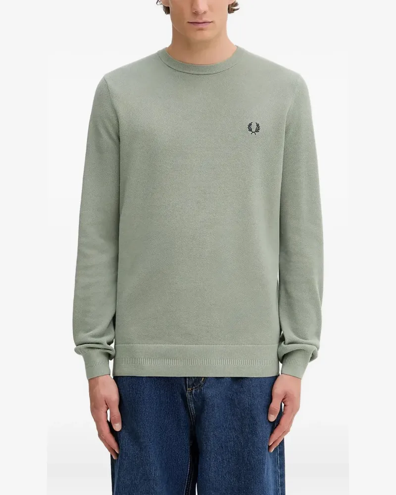 Fred Perry logo-embroidered sweater - Grün Grün