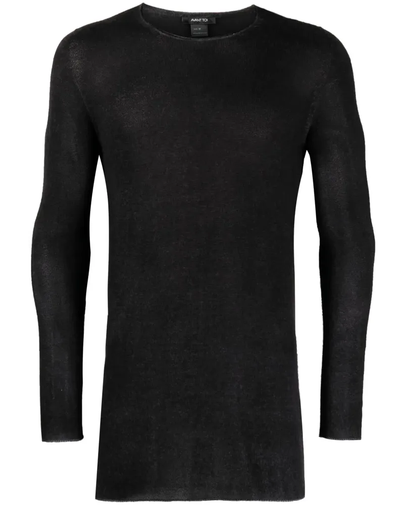 Avant Toi Fein gestricktes Kaschmiroberteil - Schwarz Schwarz