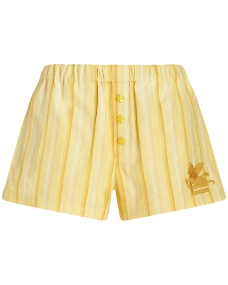 Etro Gestreifte Shorts - Gelb Gelb