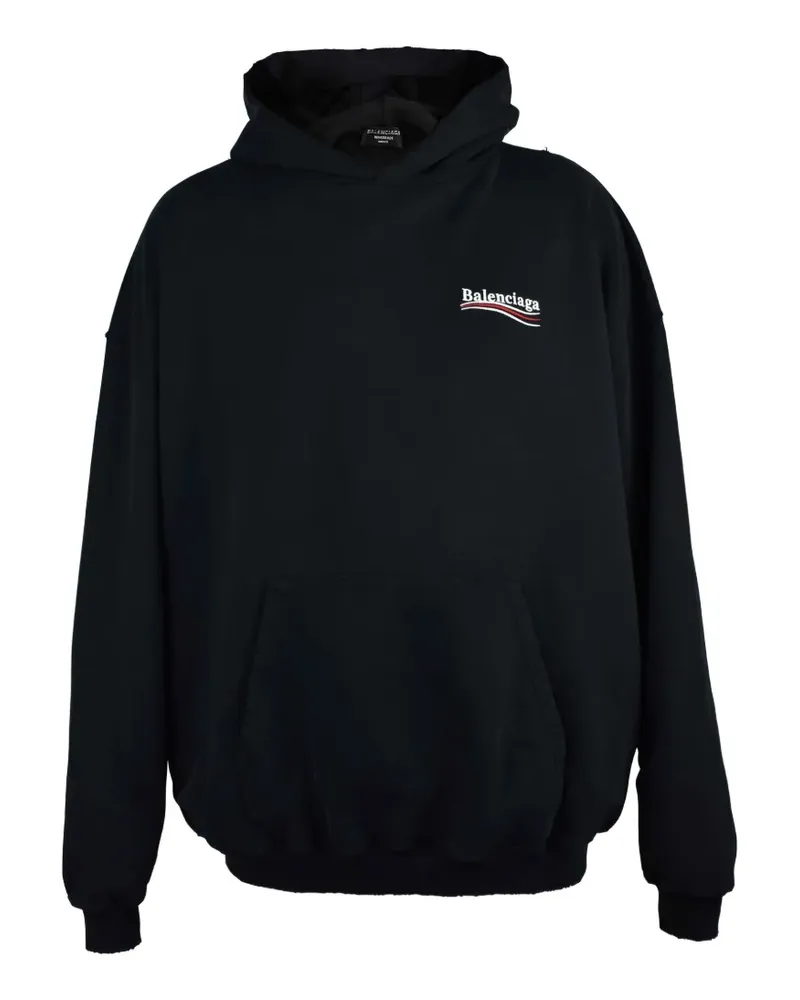 Balenciaga Bestickter Hoodie - Schwarz Schwarz