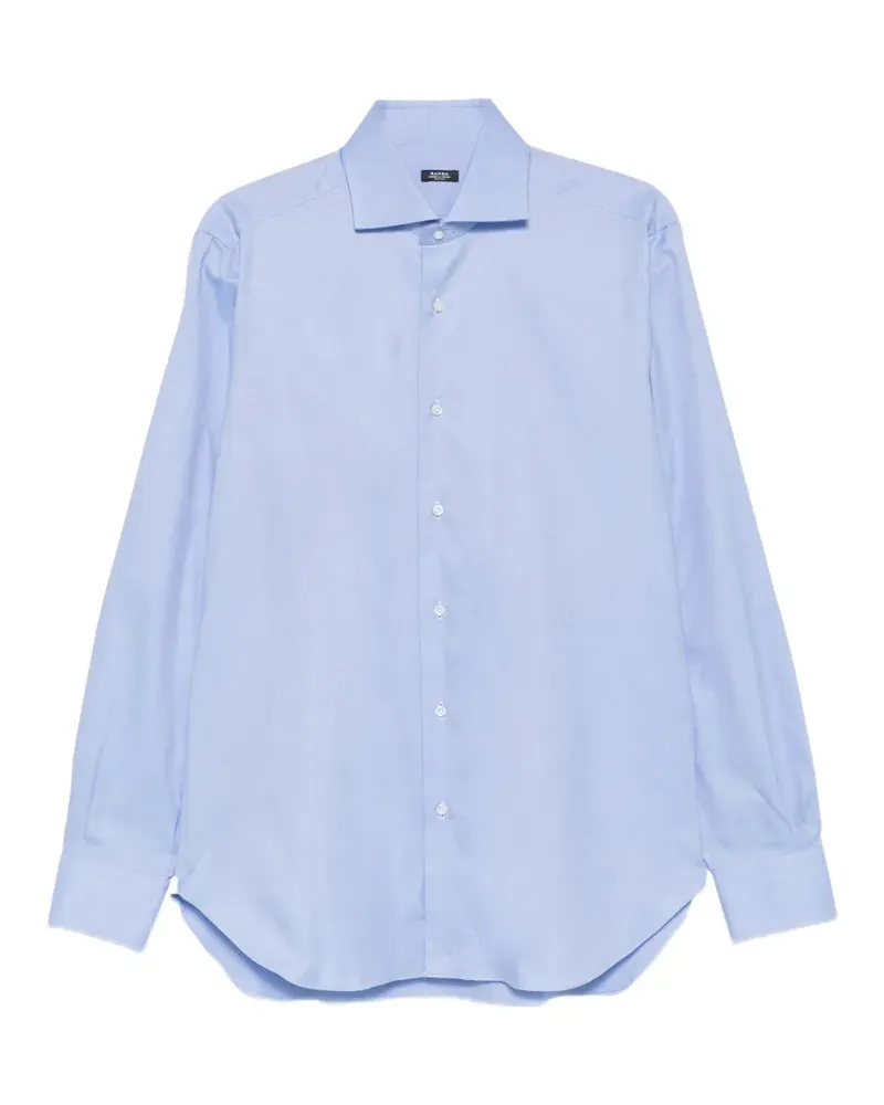 BARBA long-sleeve cotton shirt - Blau Blau