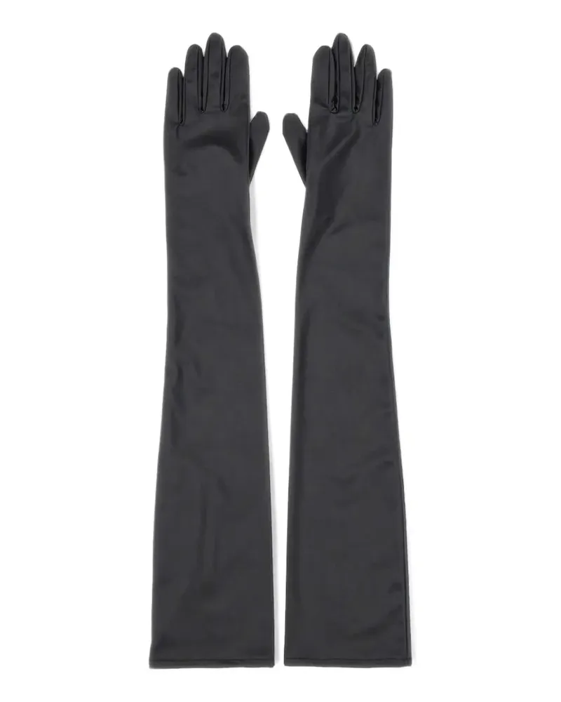7 for all mankind faux-leather long gloves - Schwarz Schwarz