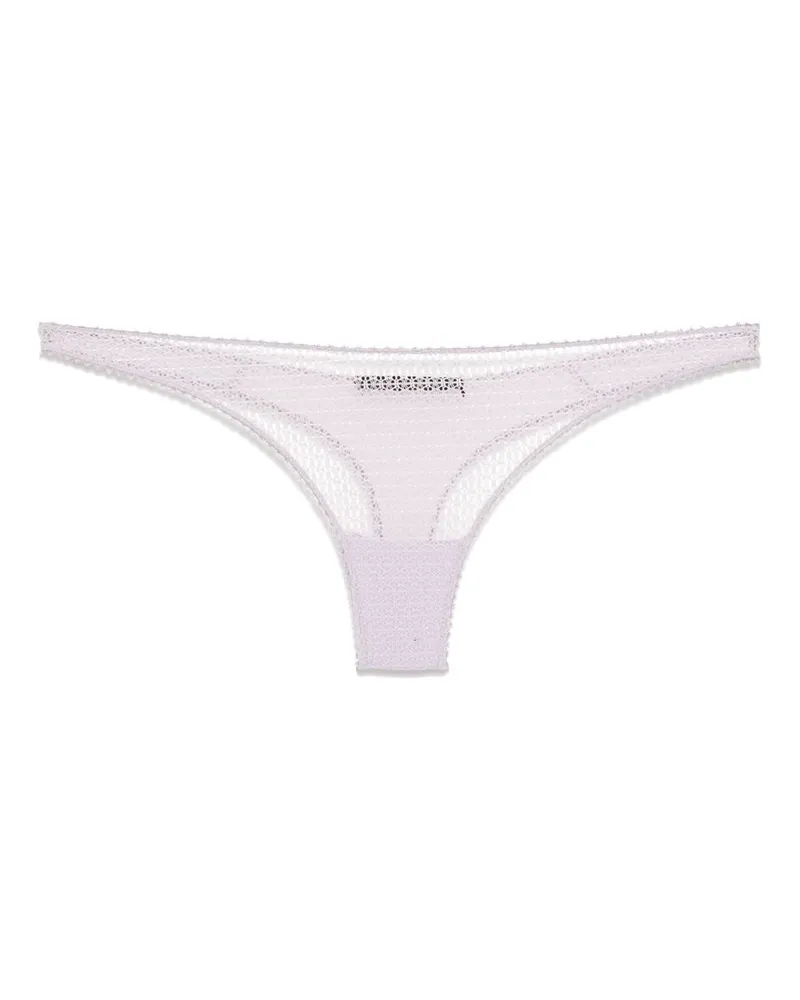 Kiki De Montparnasse Tanga mit Spitzendetail - Violett Violett
