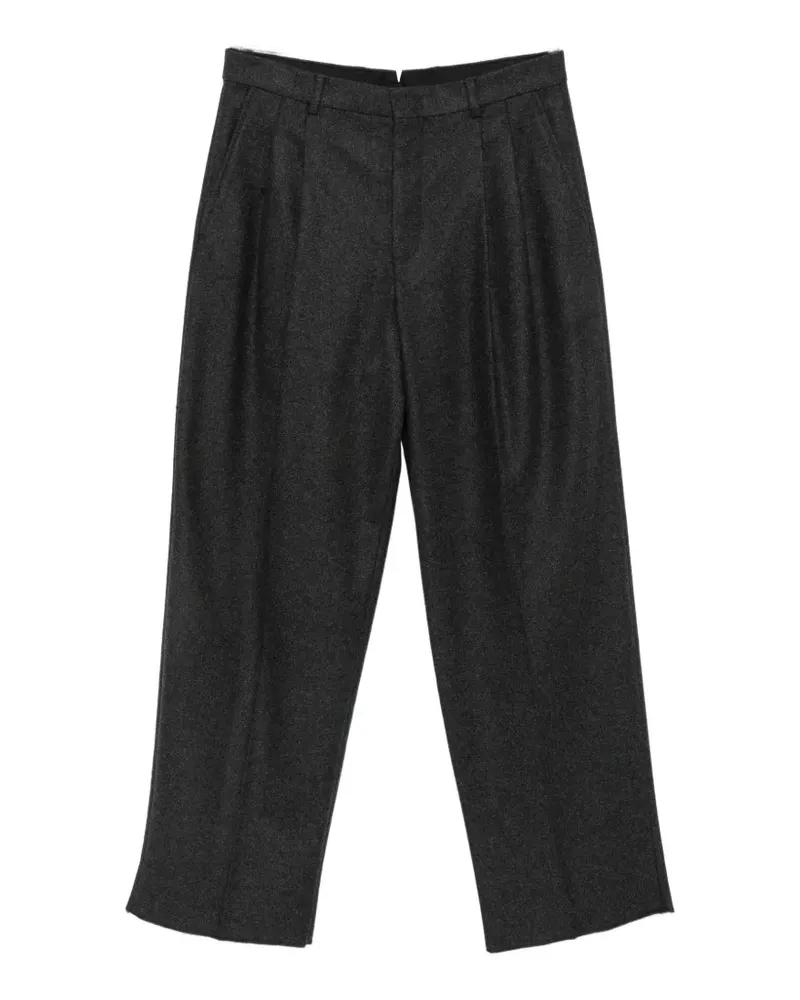 Emporio Armani Wide-Leg-Hose mit Bundfalten - Grau Grau
