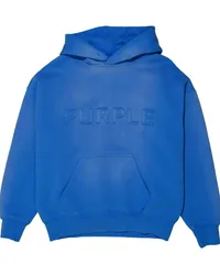 PURPLE BRAND Hoodie mit Logo-Stickerei Blau