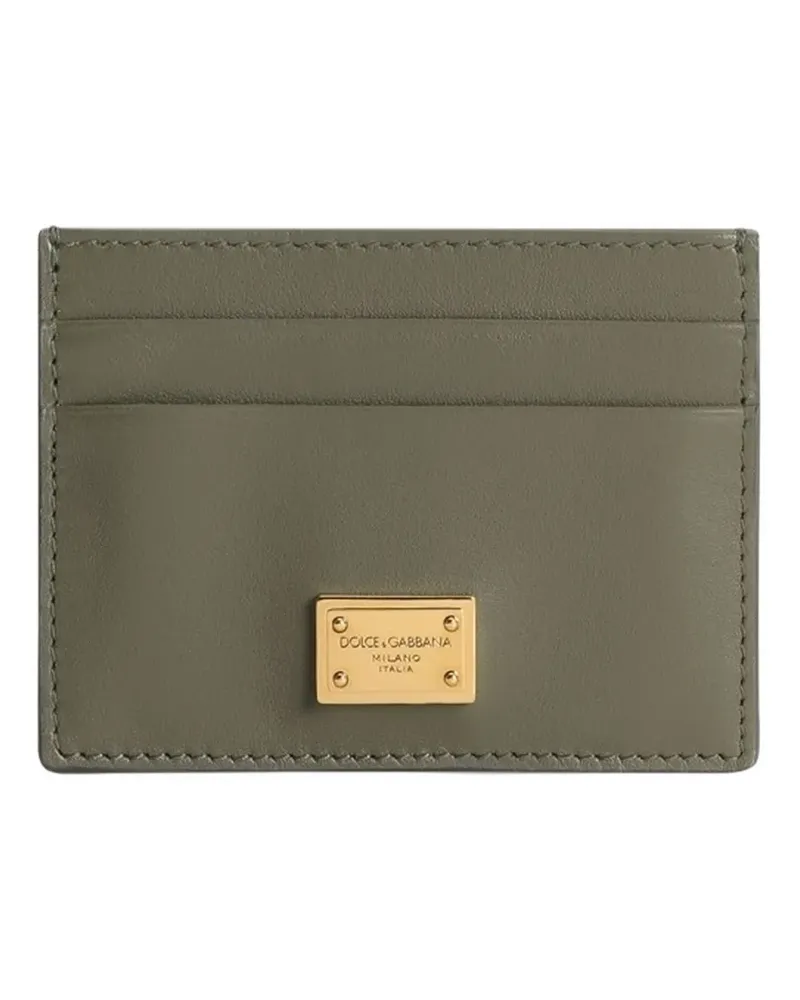 Dolce & Gabbana logo-plaque cardholder - Grün Grün