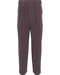 Issey Miyake pleated straight-leg trousers Violett