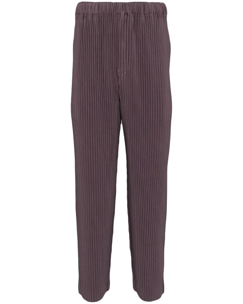 Issey Miyake pleated straight-leg trousers Violett