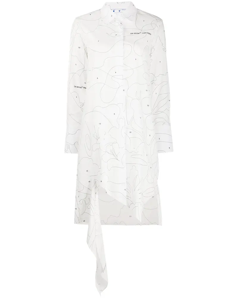 OFF-WHITE Puzzle' Hemdkleid - Weiß Weiß