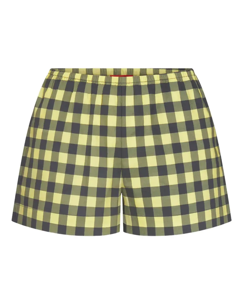 Simon Miller Kurze Syd Shorts mit Vichy-Karo - Gelb Gelb