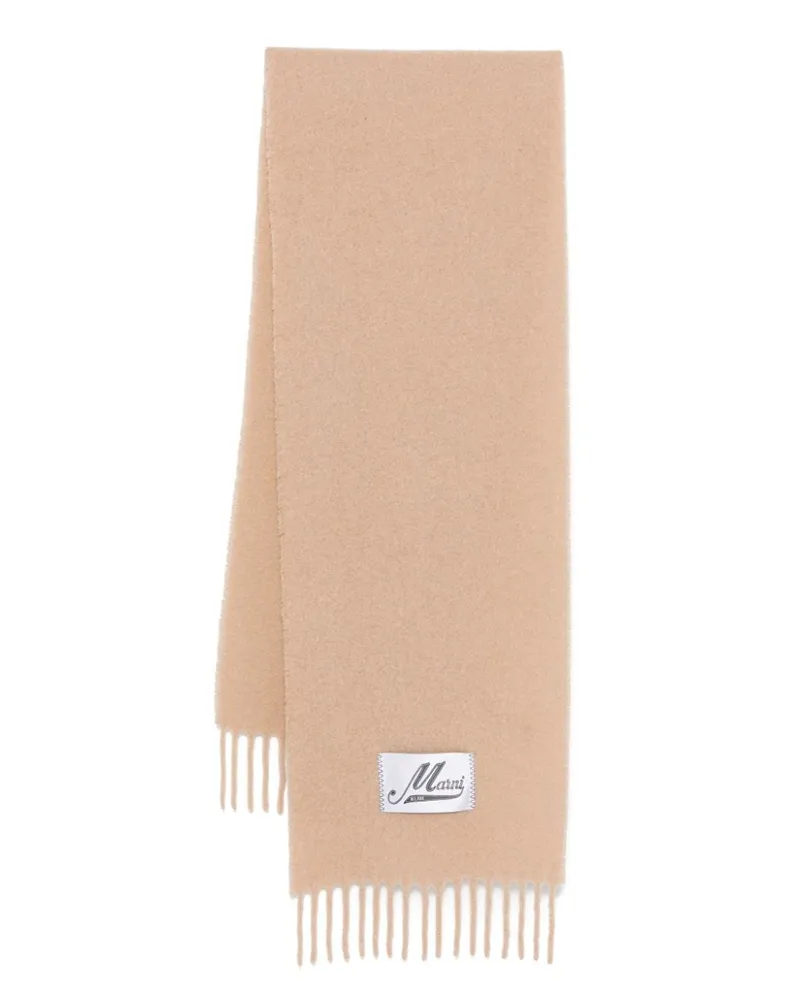 Marni Schal mit Logo-Patch Nude