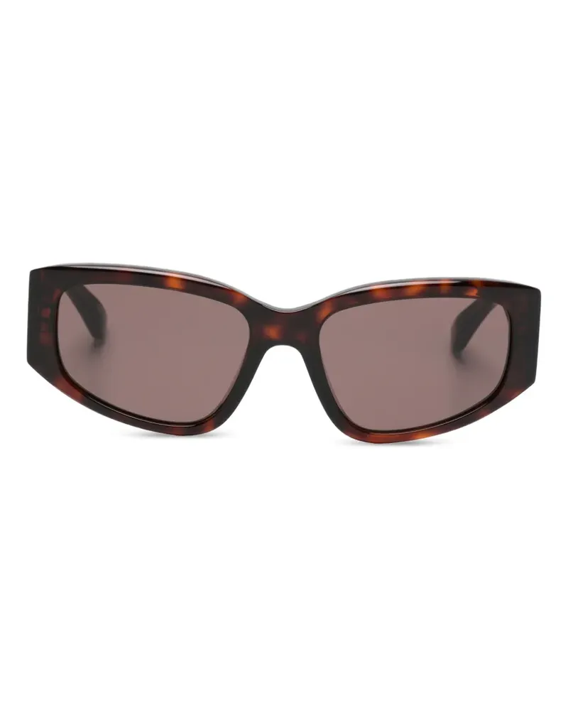 Balenciaga Sonnenbrille mit Logo - Braun Braun