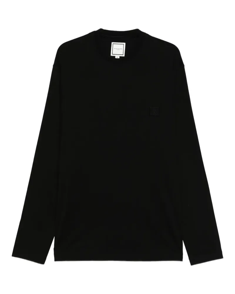 Wooyoungmi Langarmshirt mit Logo-Print - Schwarz Schwarz