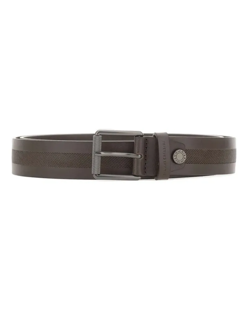 Gianni Chiarini ribbed buckle leather belt - Braun Braun